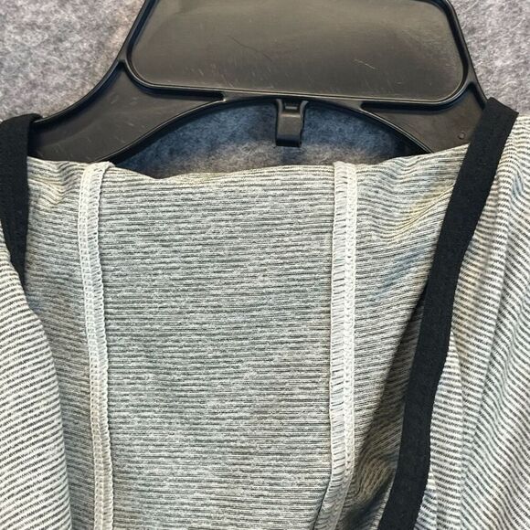 Msx By MICHAEL STRAHAN Jacket Men's Large Light Gray Pinstriped Full Zip Hooded - Picture 12 of 13